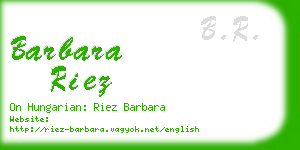 barbara riez business card